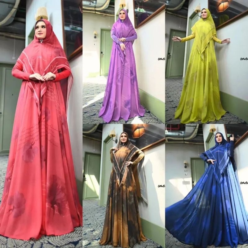 aurora omeiro gamis ori original gamis syari branded