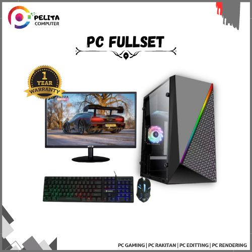 Pc intel core i3 6100 gen 6 ddr4 8gb ssd 128gb fulset rakitan computer komputer murah kantor office sekolah