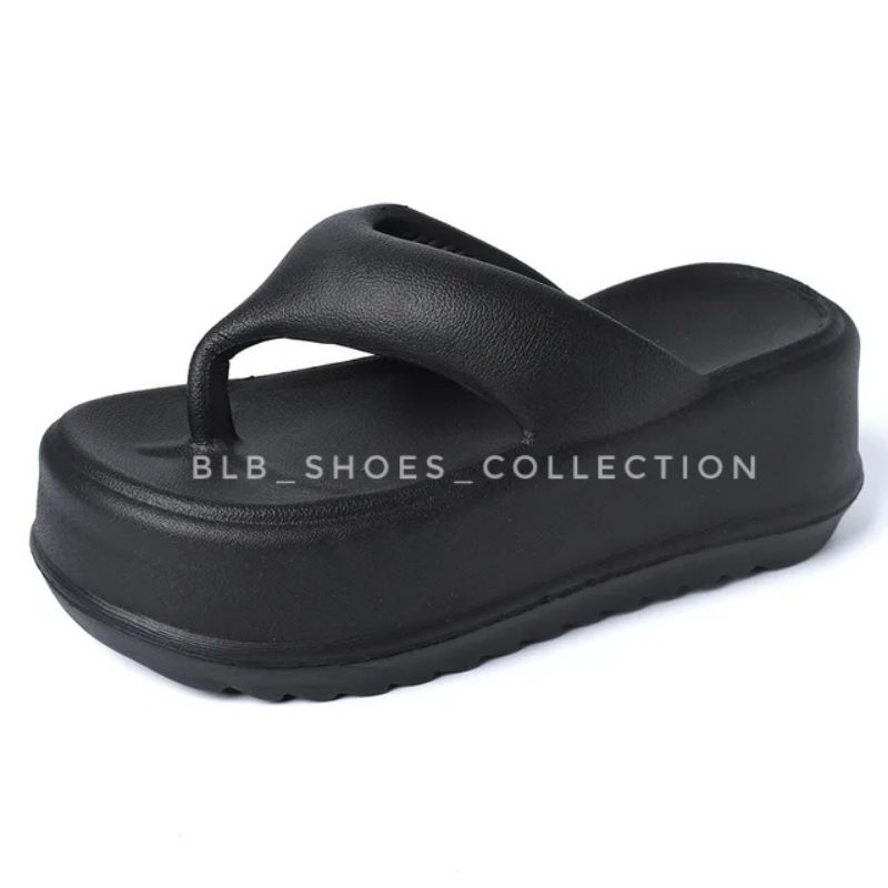 Sandal Wanita Terbaru Sandal Jepit Wedges Wanita Nyaman Sandal Import Eva Rubber Wanita Trendy Sandal Flatform sol Tebal