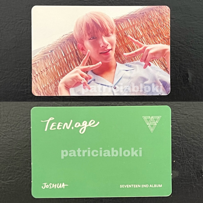 Official Photocard Joshua Seventeen Pc Album Teen Age Green Ver TA Green Batangas dk wonwoo mingyu j