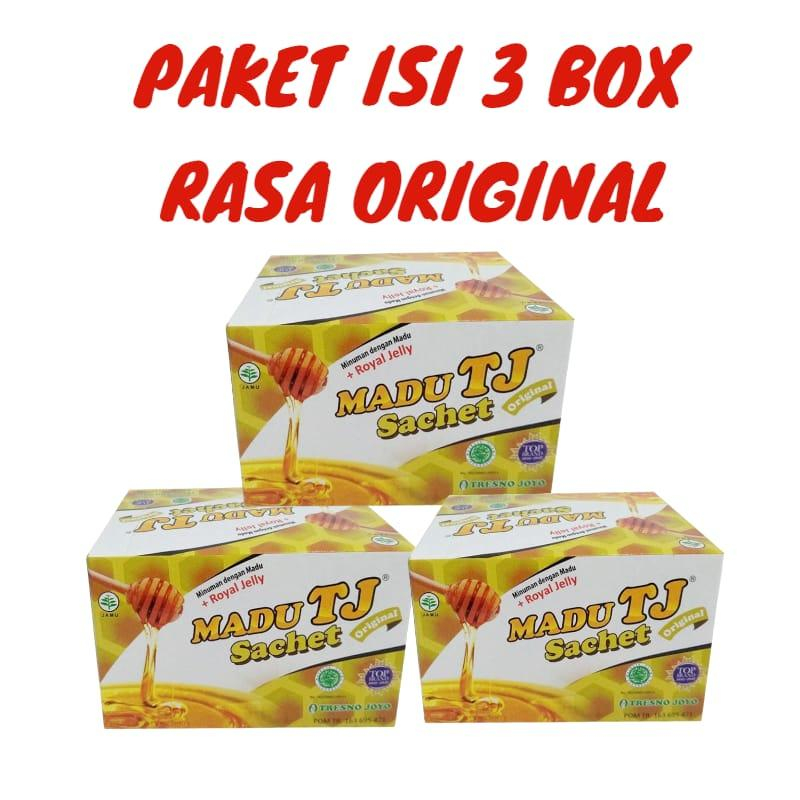 

PROMO 3 BOX Madu TJ Sachet 1 Box isi 12 Sachet// rasa ORIGINAL