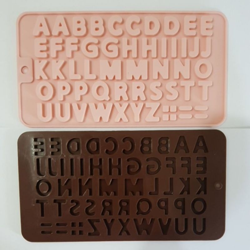 Silicone Chocolate Mold Cetakan Silikon Cokelat Coklat Huruf Alfabet M- 592