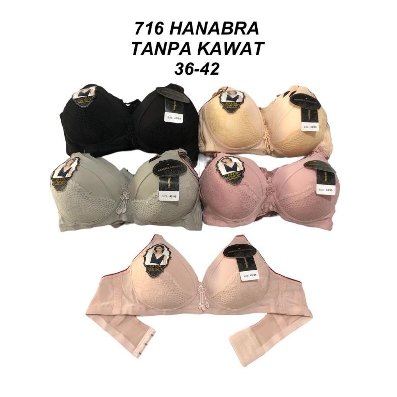 hanabra collection bra tanpa kawat busa tipis kode 716
