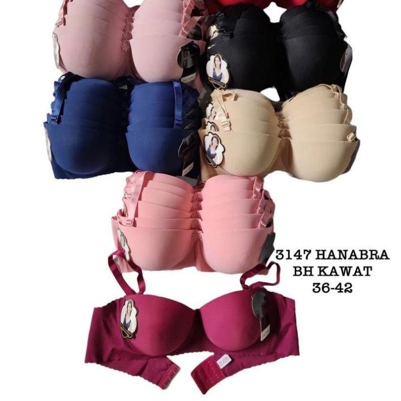 hanabra collection bra fashion seamless kawat busa sedang kode 3147