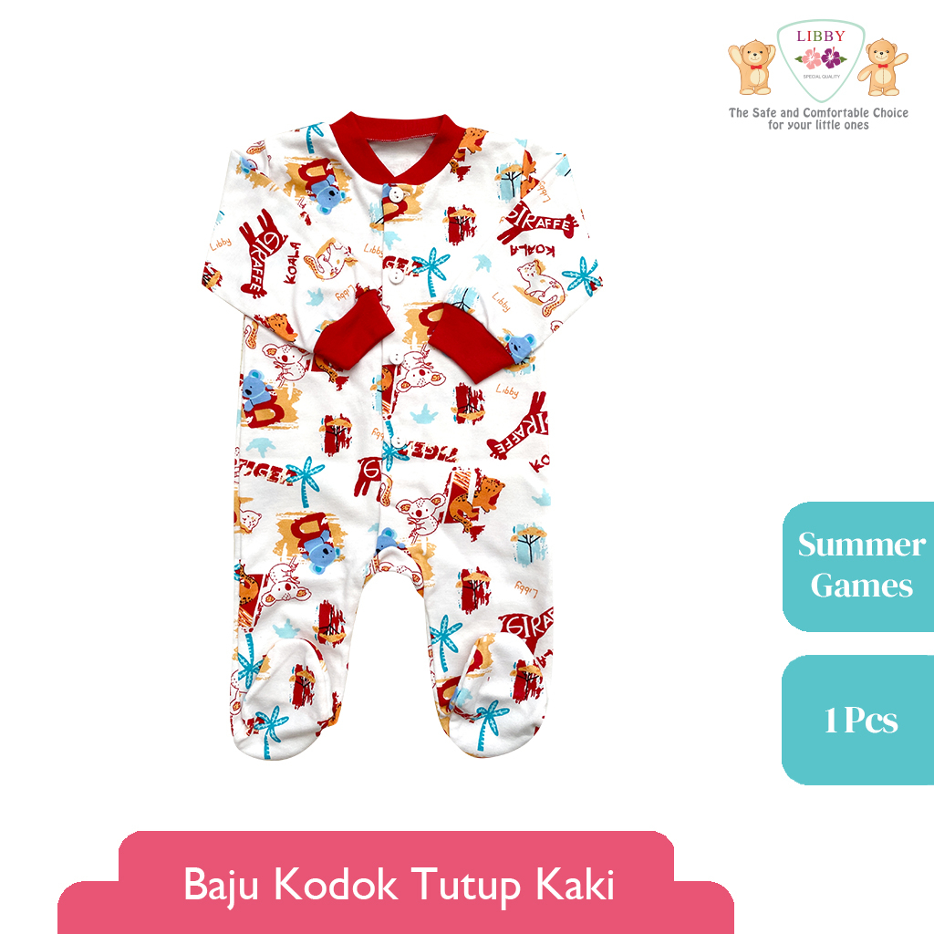 [Size Newborn NB] Libby Jumper Panjang Oblong Tutup Kaki