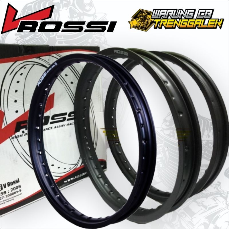 VELG ROSSI WM KLOWONGAN ROSSI RING 17 HITAM GLOSY GILAP 140 160 185 PELG ROSSI WM HITAM GLOSSY
