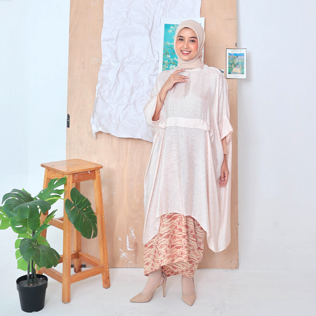 Benangsari Ervia Plain Viscose Tunic Top Atasan Kaftan Tunik Wanita Batik