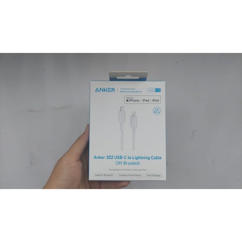 kabel data iPhone anker original fast charging