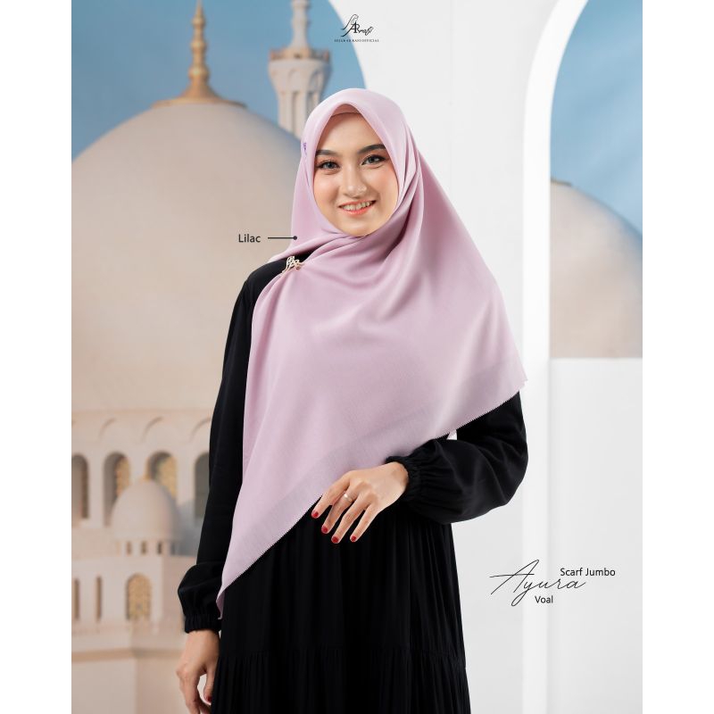 Arrafi Hijab Jilbab Kerudung Segi Empat Ayura Scarf Jumbo Original Terbaru