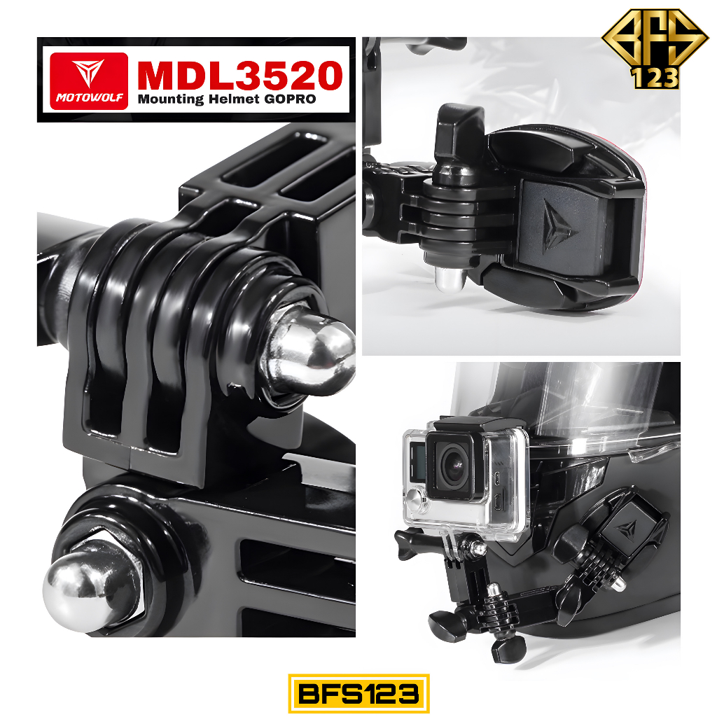 MOTOWOLF Mounting GoPro Mounting Helm Action Camera 360 MDL3520