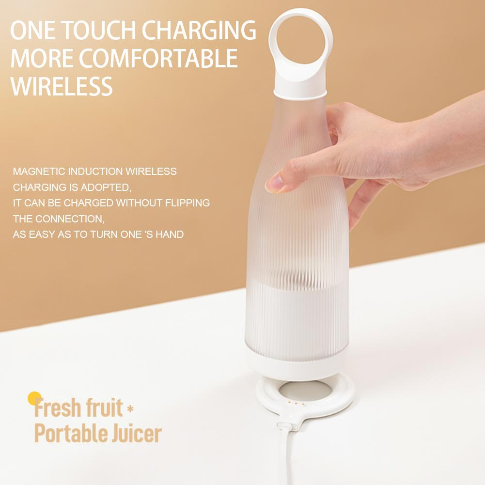 FRESH JUICE Blender Portable Buah Bottle Mini Juicer 1400mAh 450ml - 233 - White