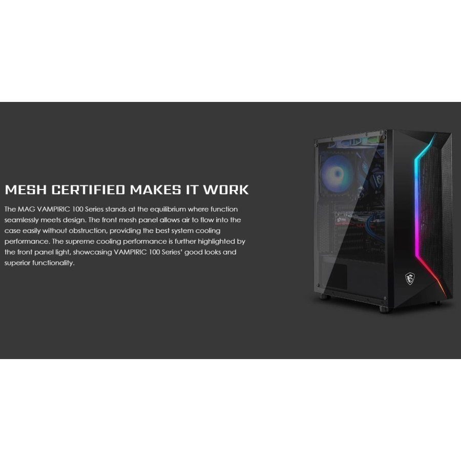 CASING VENOMRX PRAVA  + 2FAN Tempered Glass Side M-ATX Gaming Case - Hitam