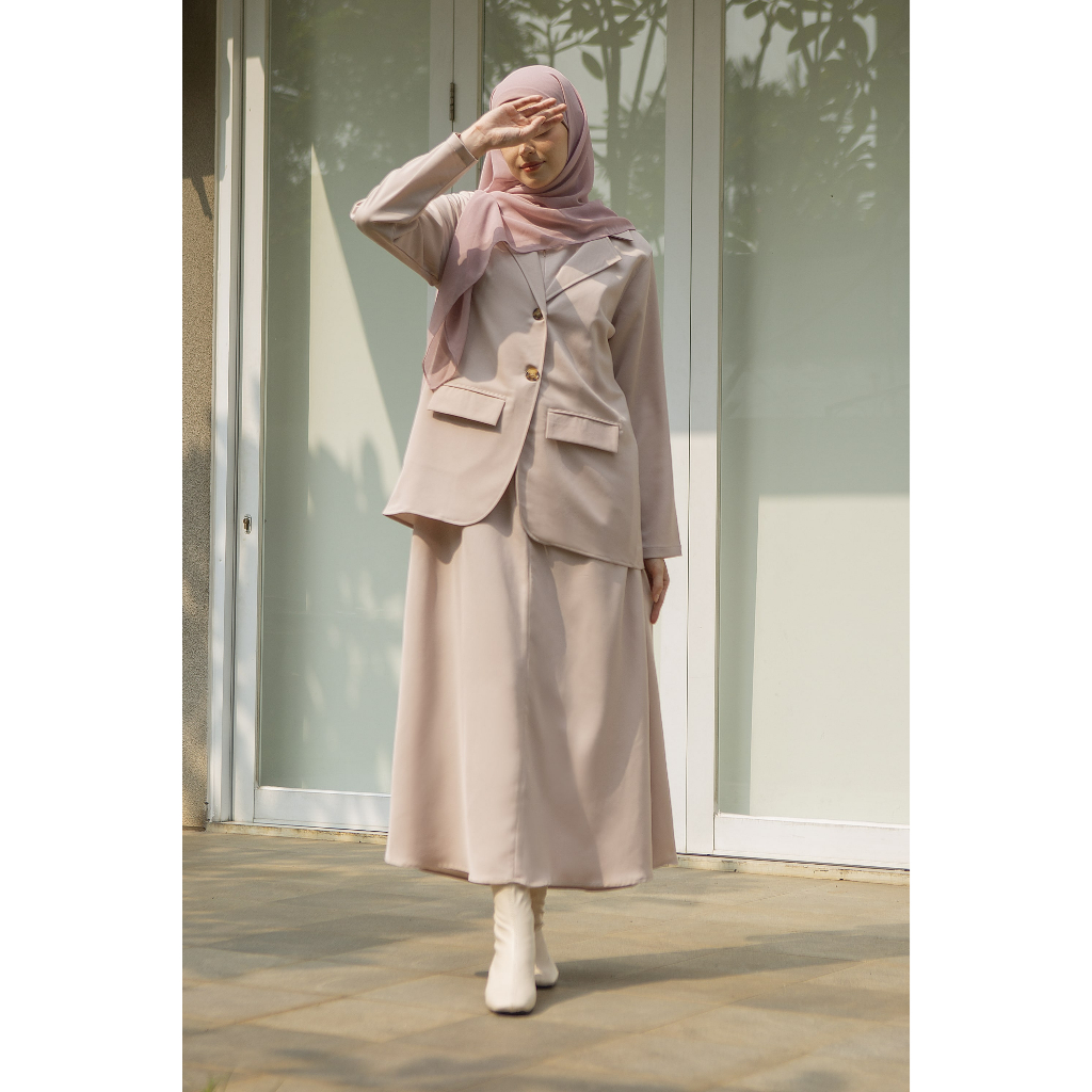 Cottoncut Aghnia set Dress Blazer Wanita