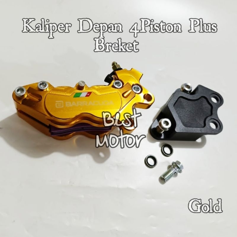 Kaliper Depan 4 Piston Barracuda Original Yamaha Nmax 155 Old Plus Breket pnp