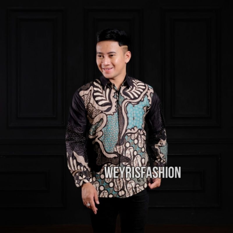 Batik Pria Lengan Panjang Batik Weyrisfashion Kemeja Batik Pria Modern Casual Batik Pria Regularfit