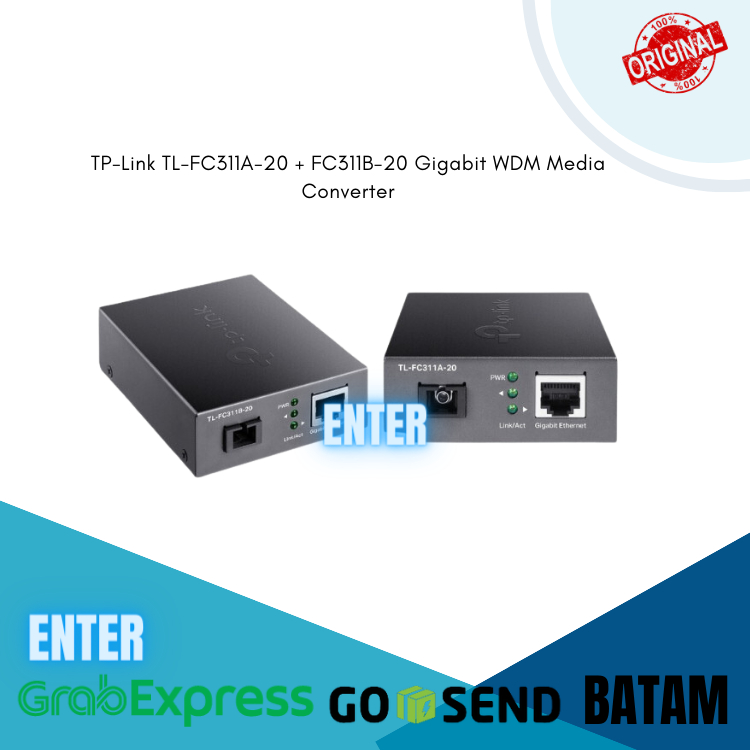 TP-Link TL-FC311A-20 + FC311B-20 Gigabit WDM Media Converter