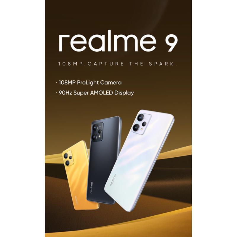 Realme 9 4G 6/128GB White Black Original Garansi resmi