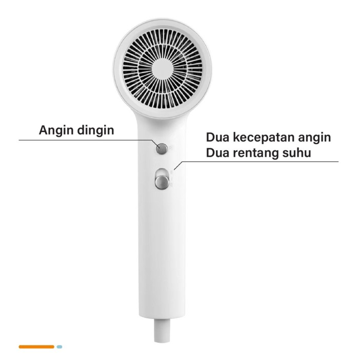 BOMIDI HD1 Anion Hair Dryer Portable Negative Ion 1600W Electric Hair Blower Care Alat Pengering Perawatan Styling Rambut Basah Mode Angin Dingin dan Hangat