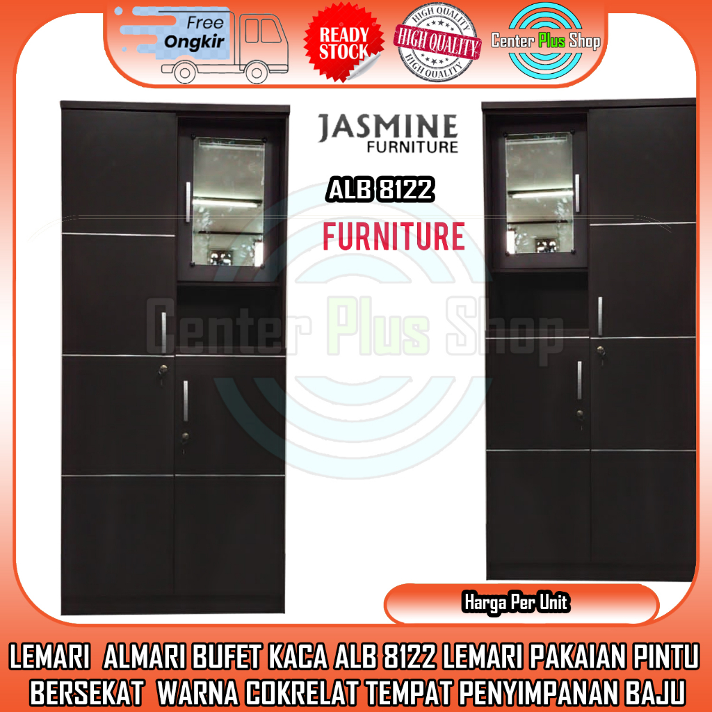 {INSTANT} LEMARI  ALMARI BUFET ALB 8122 LEMARI BAJU  LEMARI BAJU KACA SEPATU  LEMARI GERUBUK GEROBOK