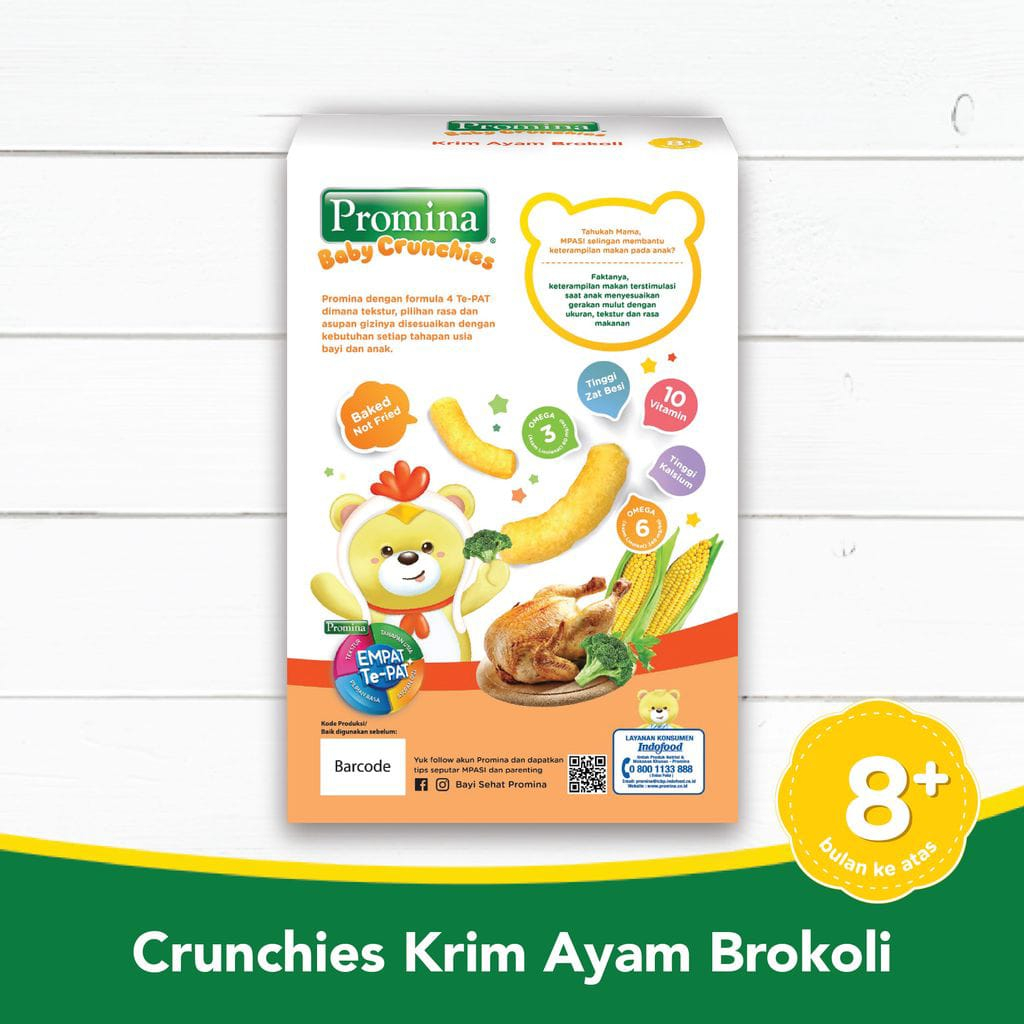 Promina Baby Crunchies Krim Ayam Brokoli 20 g x 1