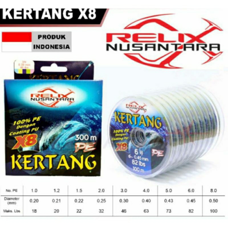 Pe relix kertang x8 100meter