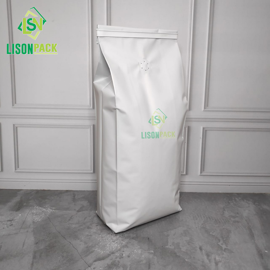 Kemasan Kopi Gusset Center Seal 1kg - Putih