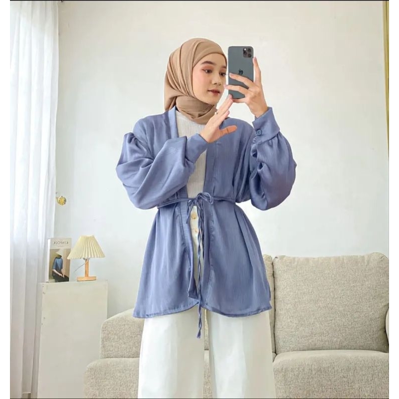 Tamstore Cardigan Wanita Polos Cardenza Silk Outer Cardi Melani