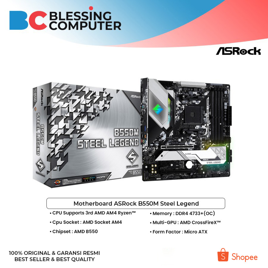 Motherboard ASROCK B550M STEEL LEGEND