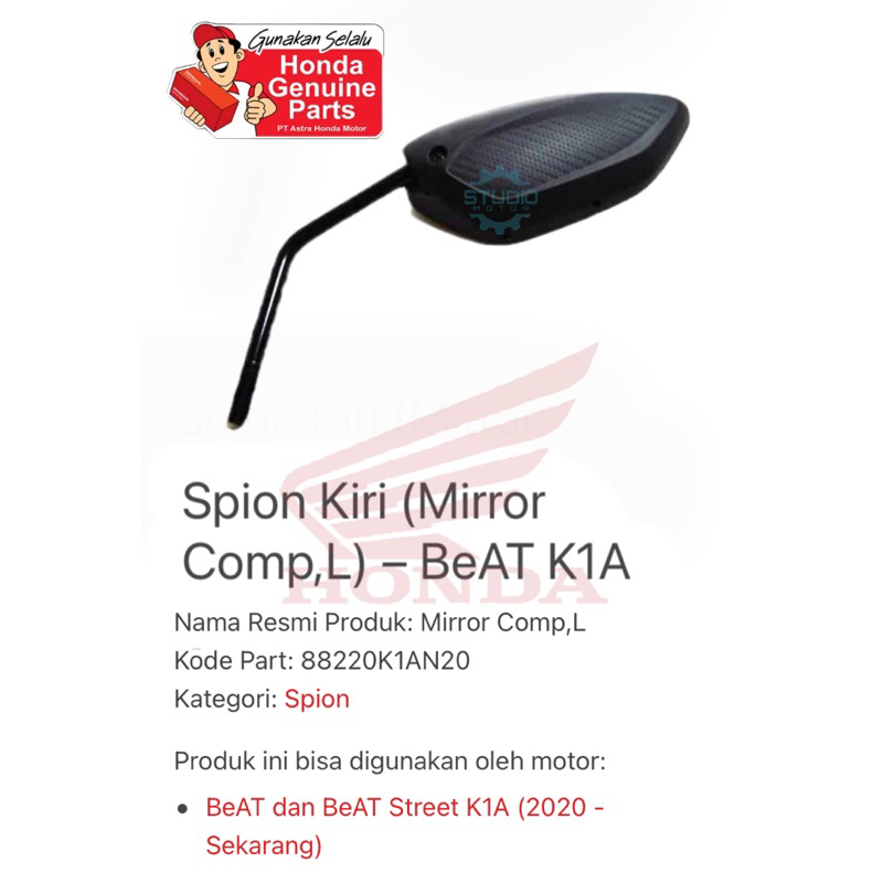 88220K1AN01 88210K1AN01 SPION BEAT LED ORIGINAL BEAT STREET DELUXE KIRI KANAN