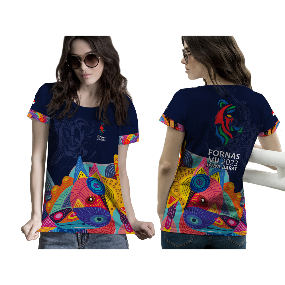 Baju Kaos Jersey Wanita Fornas VII Jawa Barat 2023 Fullprint Terbaru Art 6