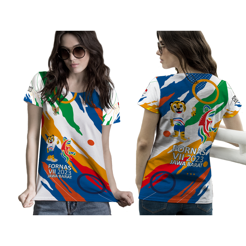 Baju Kaos Jersey Wanita Fornas VII Jawa Barat 2023 Fullprint Terbaru Art 9