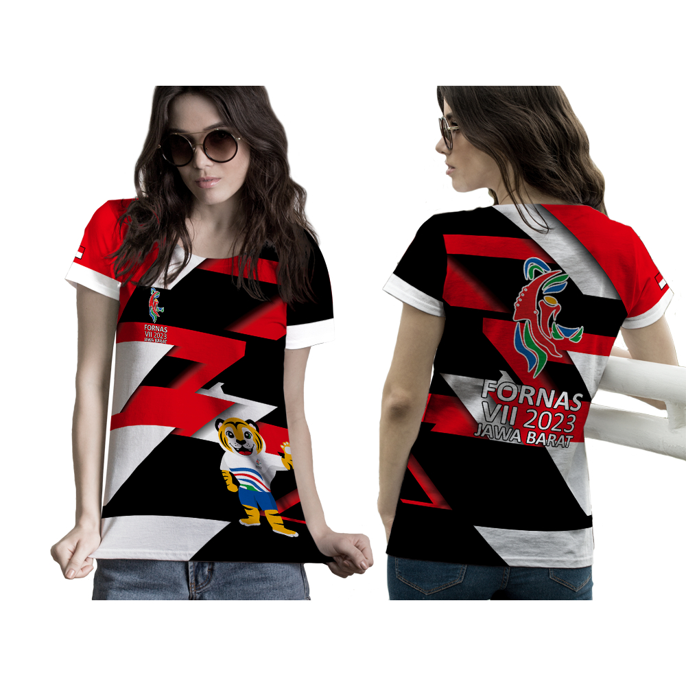 Baju Kaos Jersey Wanita Fornas VII Jawa Barat 2023 Fullprint Terbaru Art 10