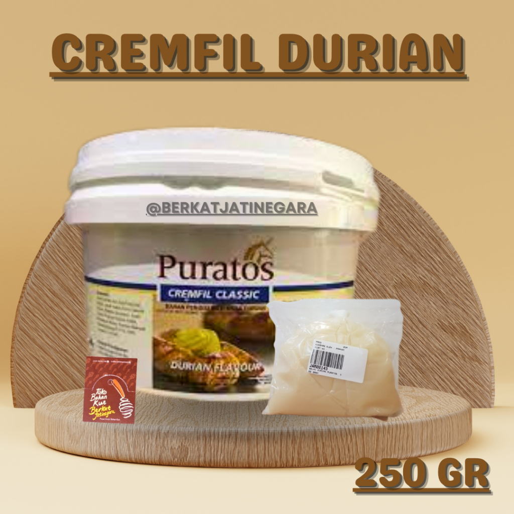 SELAI DURIAN PURATOS 250 GR / CREMFIL DURIAN PURATOS