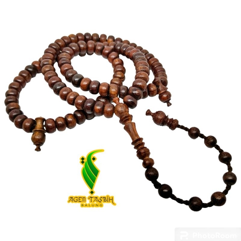 Tasbih Galih Asem Pipih Size 4×6mm original