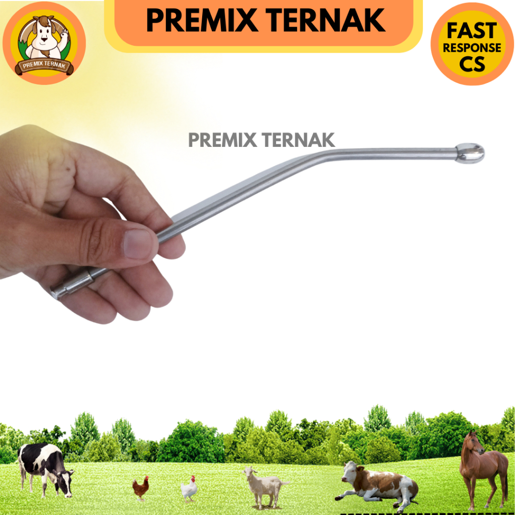 ALAT CEKOK SAPI 50ml dan100ml - Dengan Needle Drench (Besi Cekok) Panjang 20cm