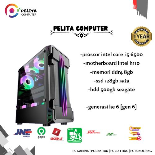 Pc Core i5 6500 Ddr 4 16gb Ssd 120Gb Hdd 500gb GEN 6 cpu intel rakitan murah komputer