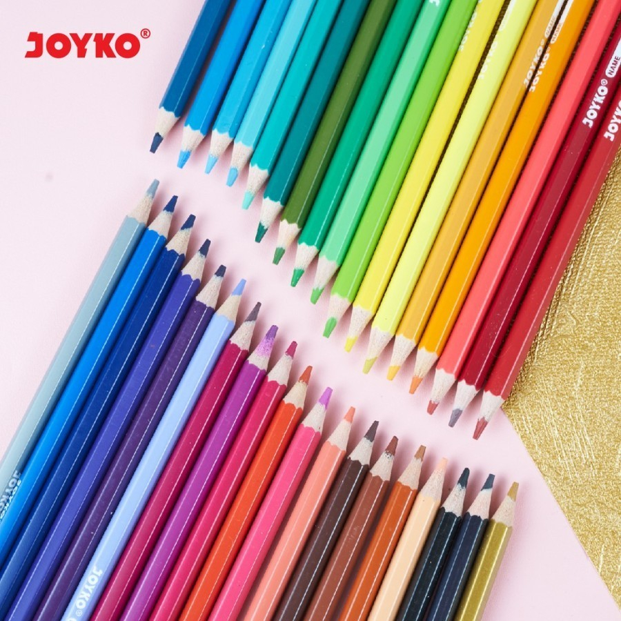 JOYKO PENSIL WARNA WOODLESS COLOR PENCILS HEXAGONAL GRIP CP-122