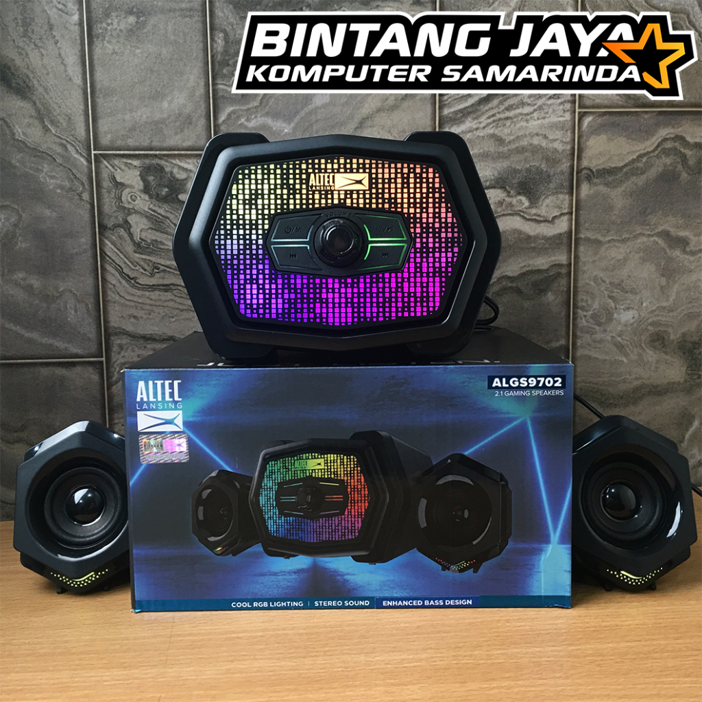 Speaker Bluetooth RGB Subwoofer 2.1 Altec Lansing ALGS9702
