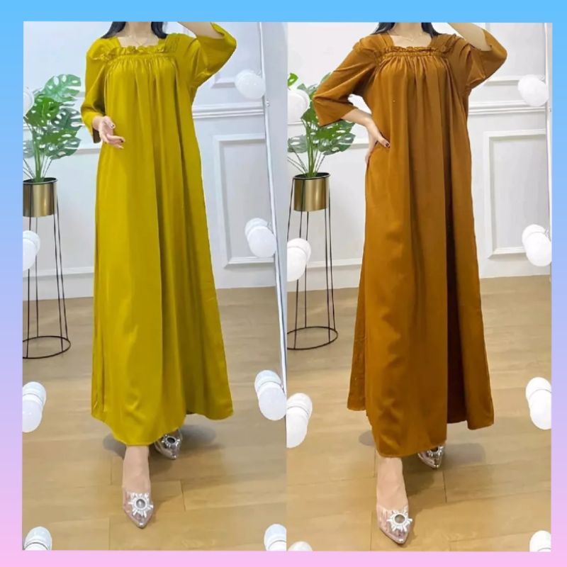 Daster Kekinian Home Dress Kerut Dada LD 120 cm
