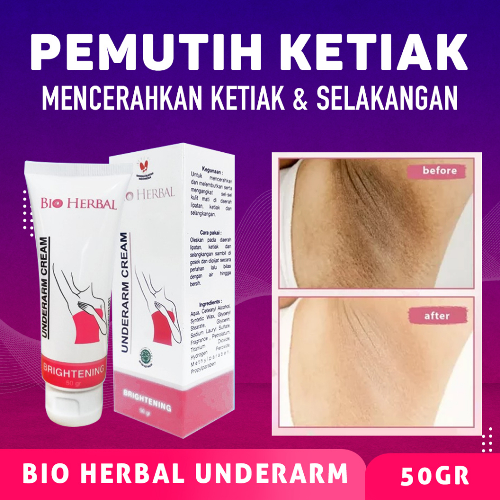 BIO HERBAL UNDERARM CREAM BRIGHTENING 50GR - BIOHERBAL KETIAK