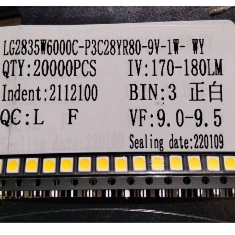 Led Smd Lg 2835 3,6,9V harga per  pcs