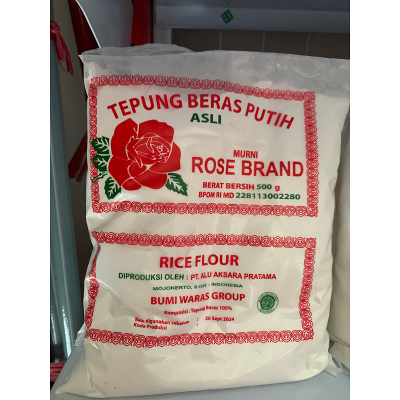 

TEPUNG BERAS PUTIH ROSE BRAND 500gr