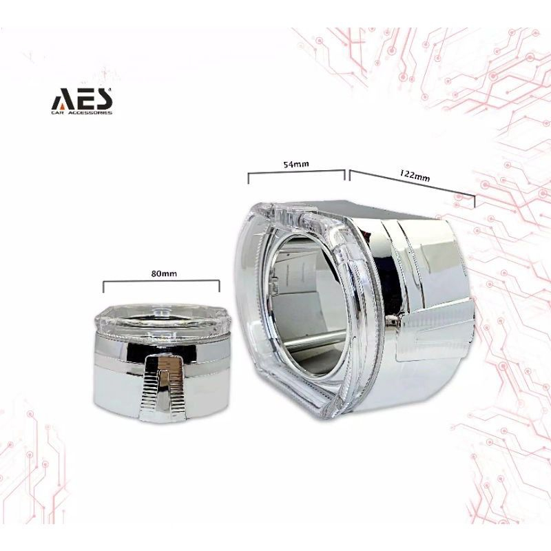 Shroud Projie Projector Biled HID AES BMW Style 2.5 Inchi / 3 Inchi / Shroud Bmw 2,5 in klasik