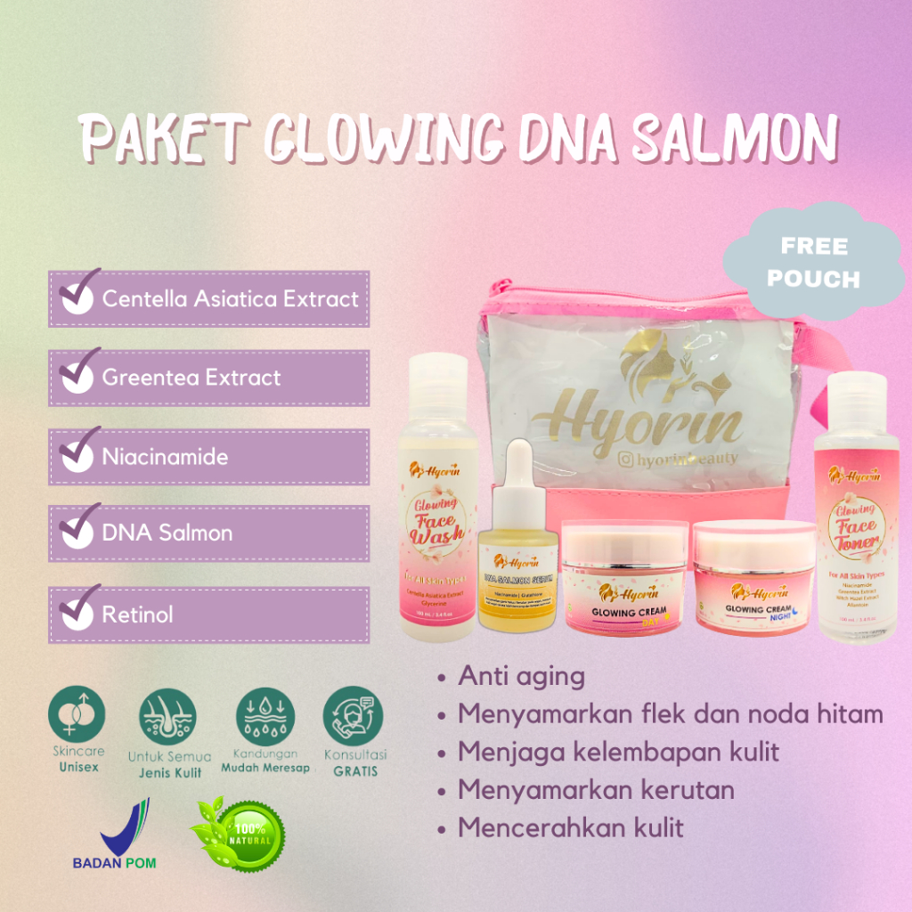 Paket Glowing DNA Salmon Hyorin 100% original &amp; BPOM