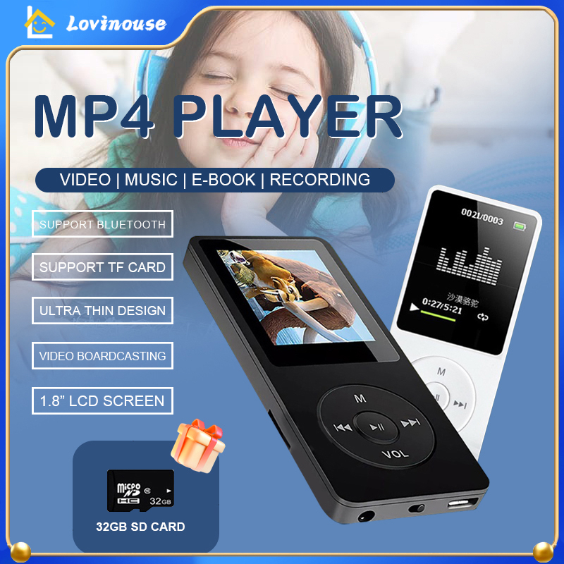 MP3 MP4 Player Pemutar Musik Portabel layar Konektivitas Bluetooth Music Video Player OKK