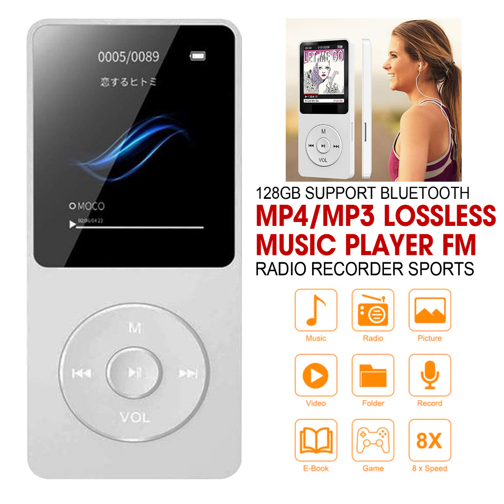 MP3 MP4 Player Pemutar Musik Portabel layar Konektivitas Bluetooth Music Video Player OKK