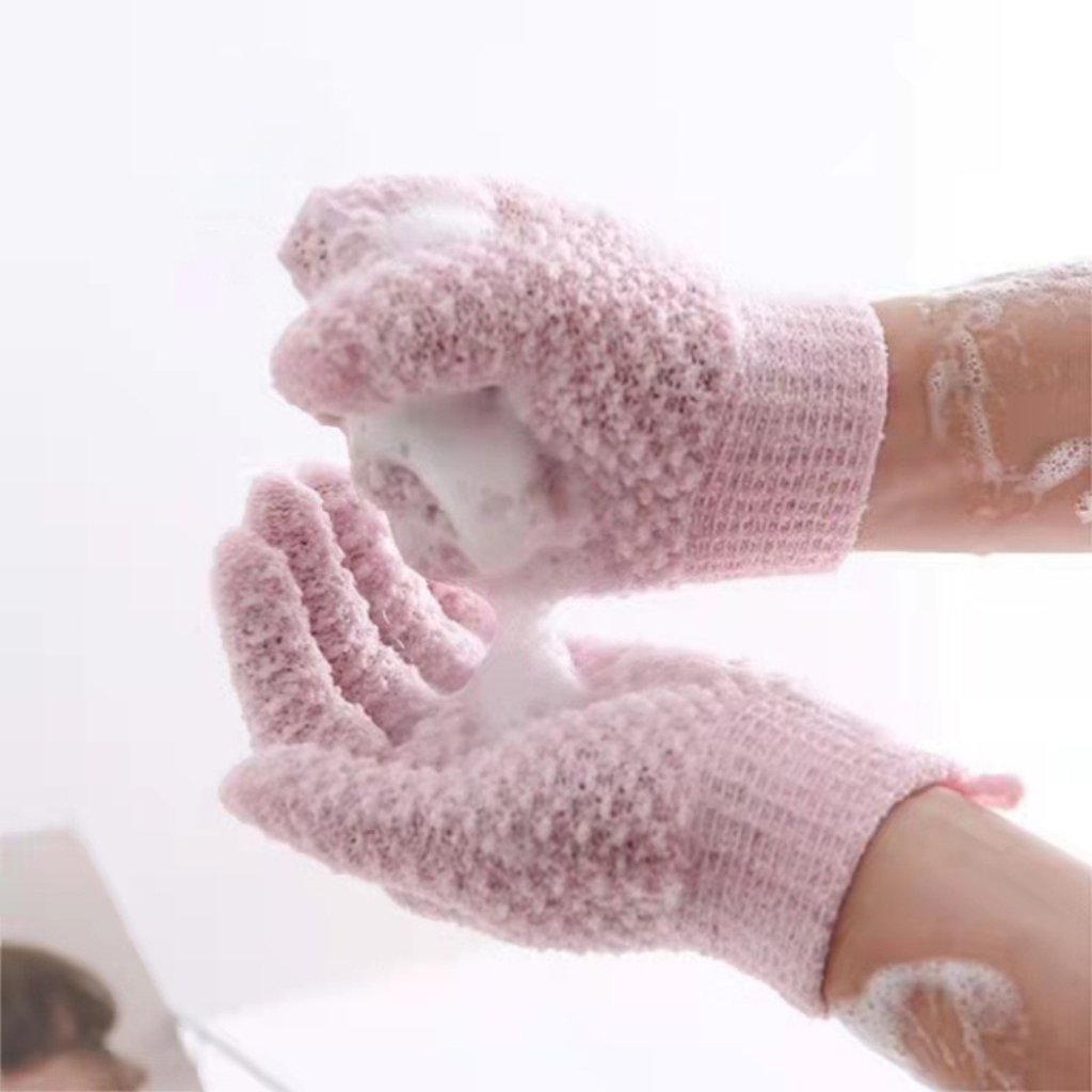 Sarung tangan Mandi scruber Sarung Tangan Bath Glove Exfoliating Bath scrub Gloves Sponge Spons