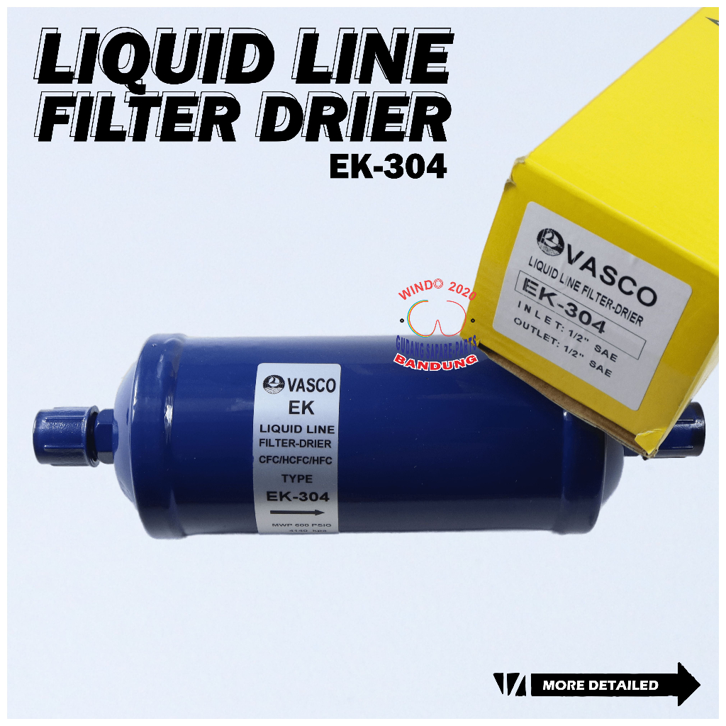 LIQUID LINE FILTER DRIER EK 304 1/2&quot; | PENYARING SIRKULASI AC FREON REFRIGANT