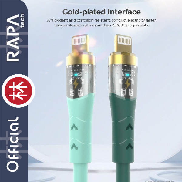 RAPAtech DC7072 - LINE CRYSTAL I - USB-A to Lightning Data Cable 2.4A