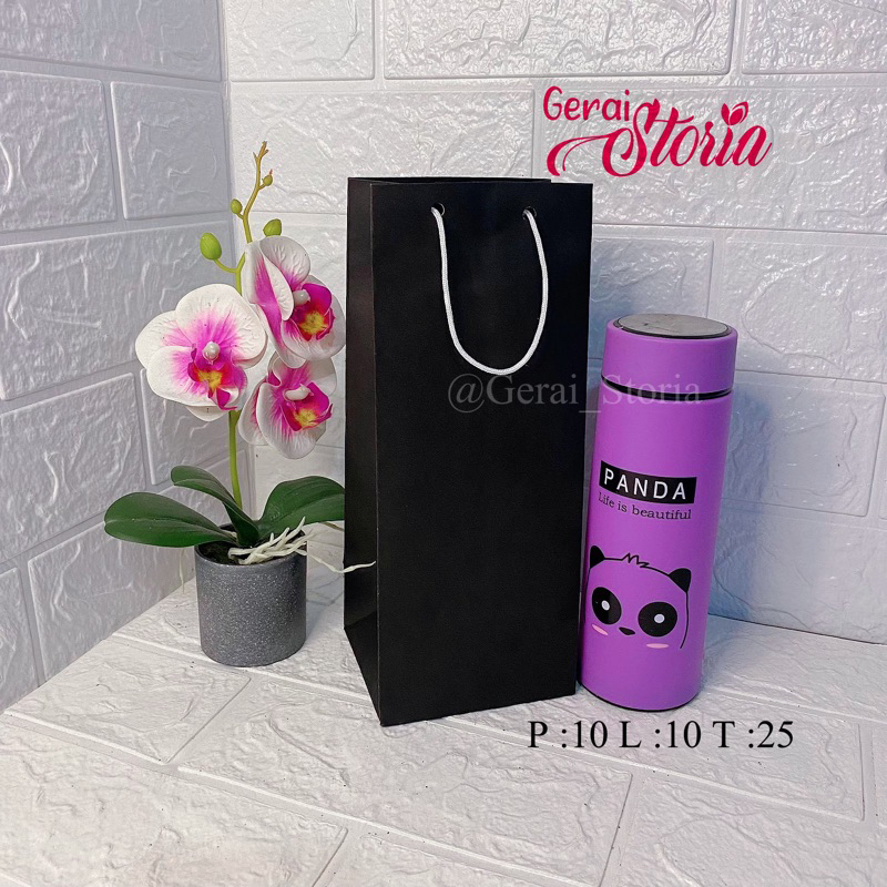 

paperbag botol hitam | paperbag hitam polos | paperbag my bottle